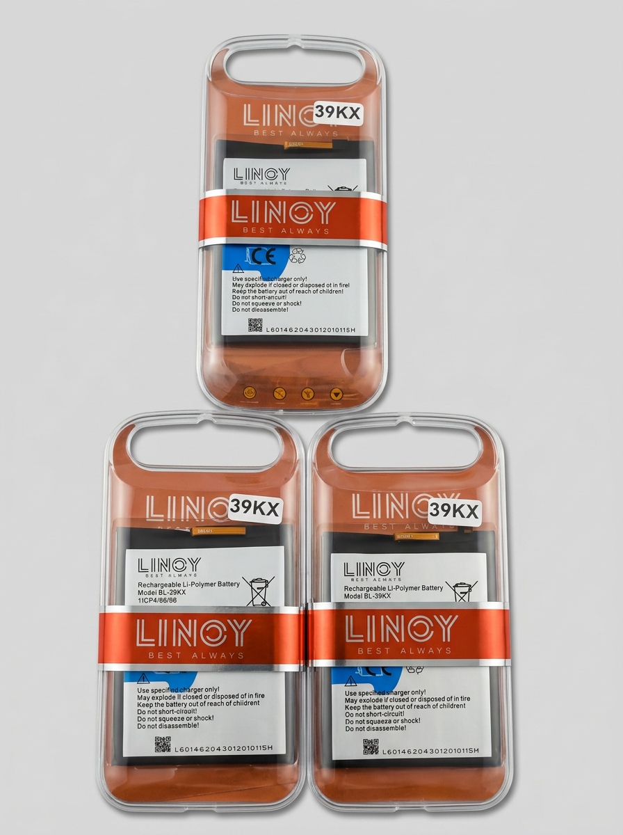 Three LINOY BL-39KX Vermilion Series battery packs