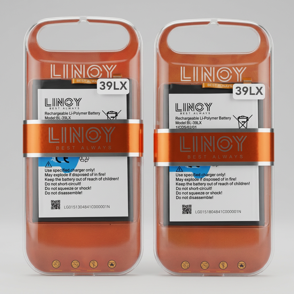 Two polished LINOY BL-39LX Vermilion Series battery packs