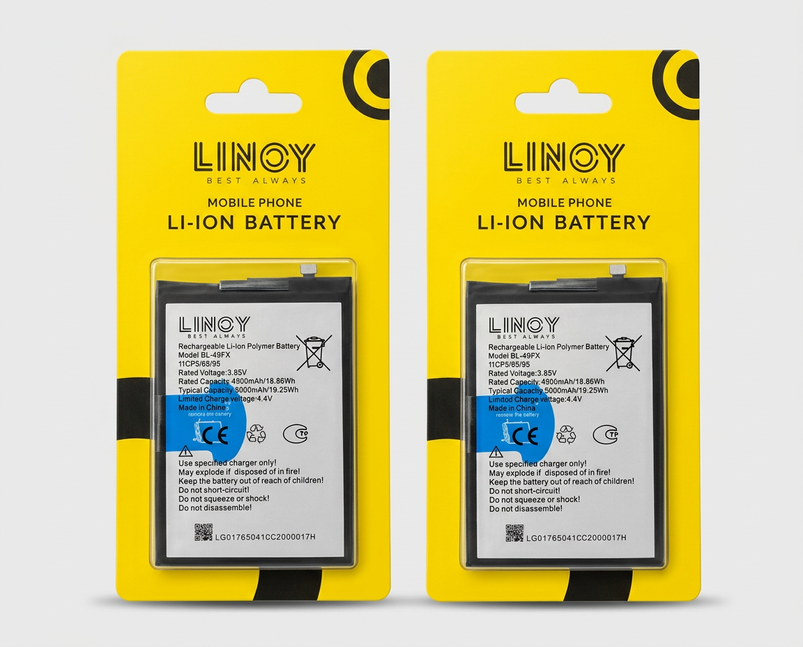 Two polished LINOY BL-49FX Gold Series retail cards