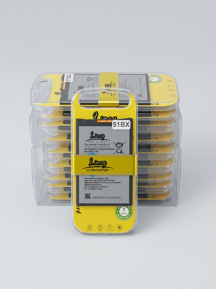 LINOY BL-51BX clamshell pack in front of a stack of the same packs